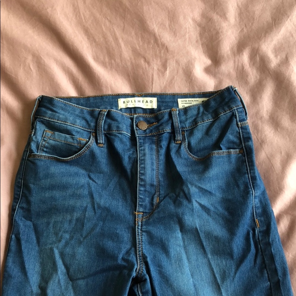 Pacsun Super High Rise Skinniest Bright Blue Jeans